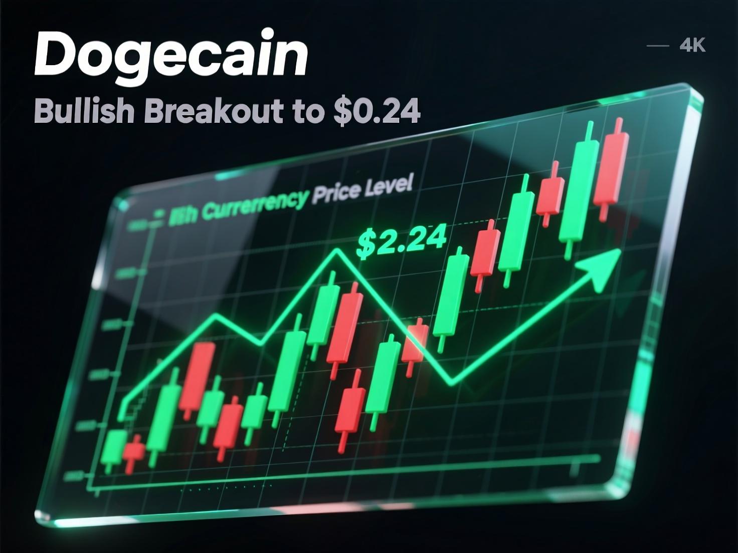Key support at $0.21 and resistance at $0.24 during Dogecoin bullish breakout to $0.24
