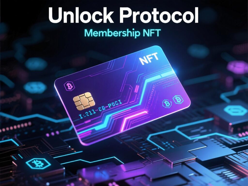 “Unlock Protocol NFT membership enabling crypto subscriptions.”