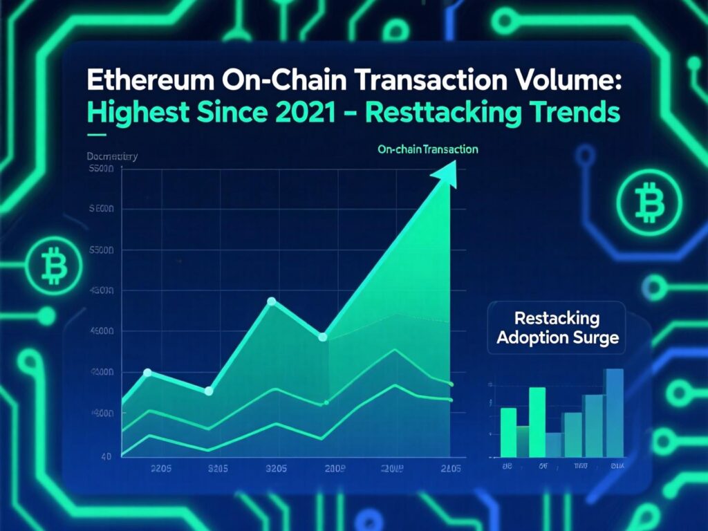 Validator churn and restaking fueling Ethereum on-chain volume highest since 2021