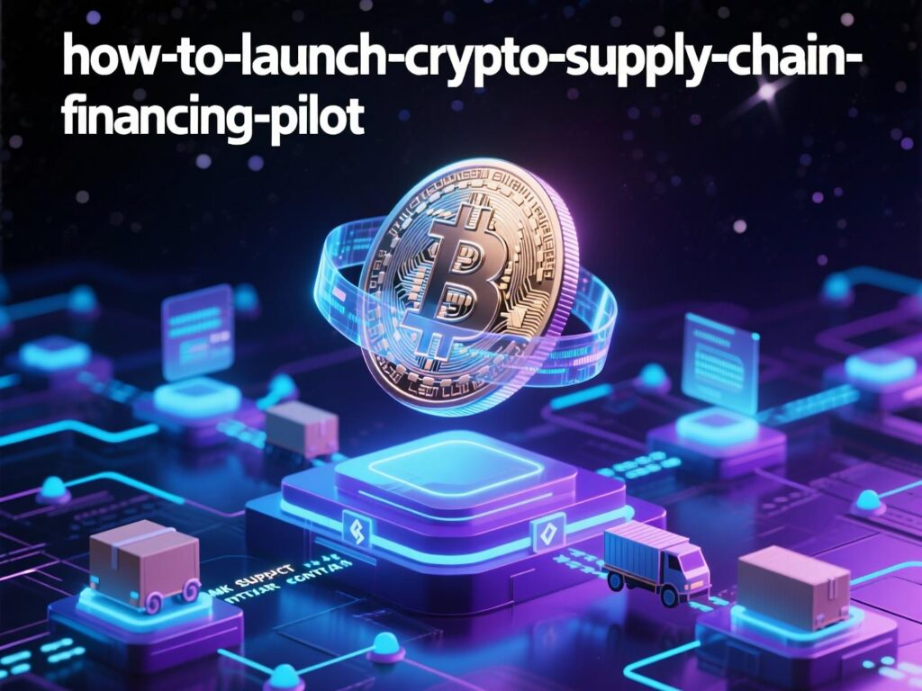 “Step-by-step flow for launching a crypto-powered supply chain financing pilot.”