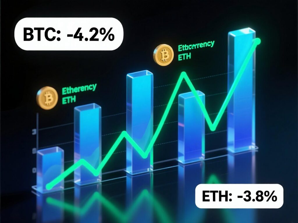 ETF heatmap highlighting crypto fund inflows despite BTC and ETH price drop”