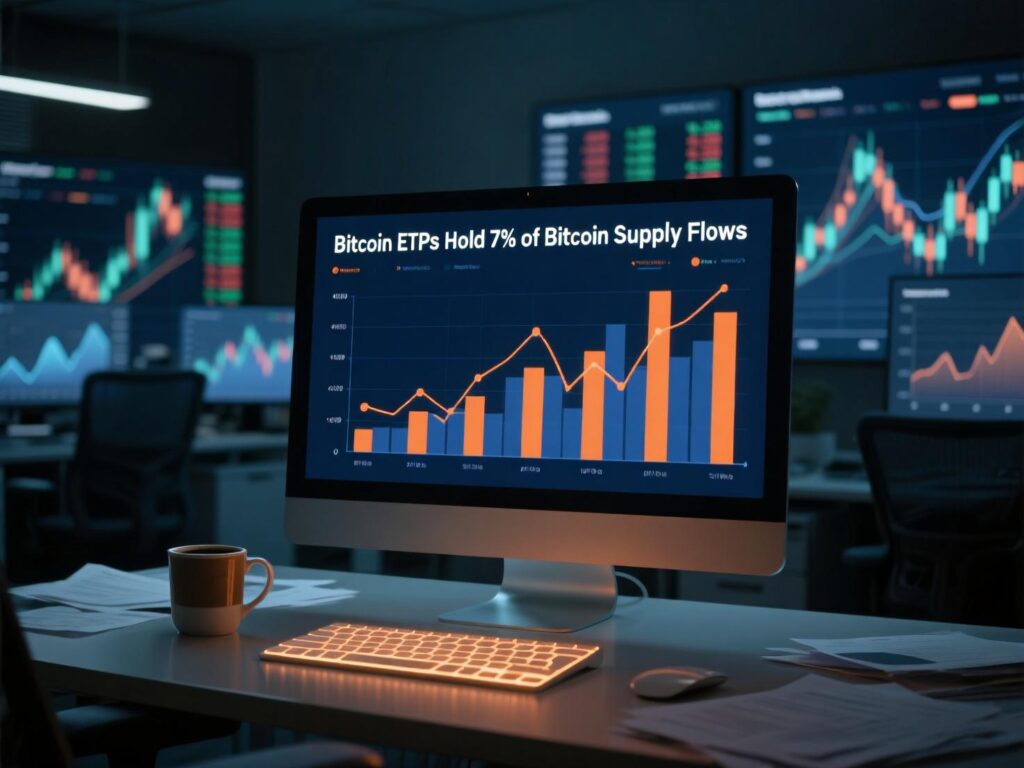 August flow trends while Bitcoin ETPs hold 7% of Bitcoin supply