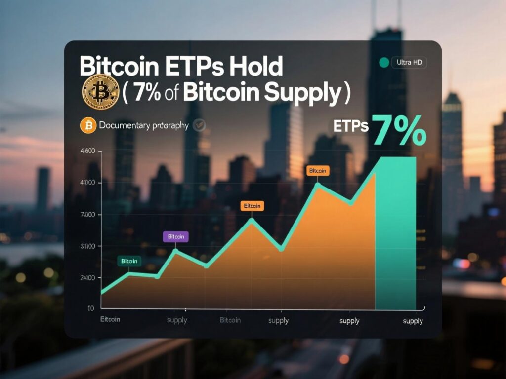 Market outlook with Bitcoin ETPs hold 7% of Bitcoin supply