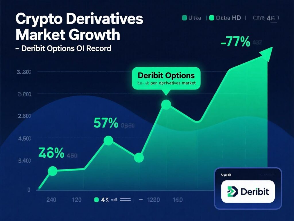 Visualization of Deribit Bitcoin options open interest record in May 2025.