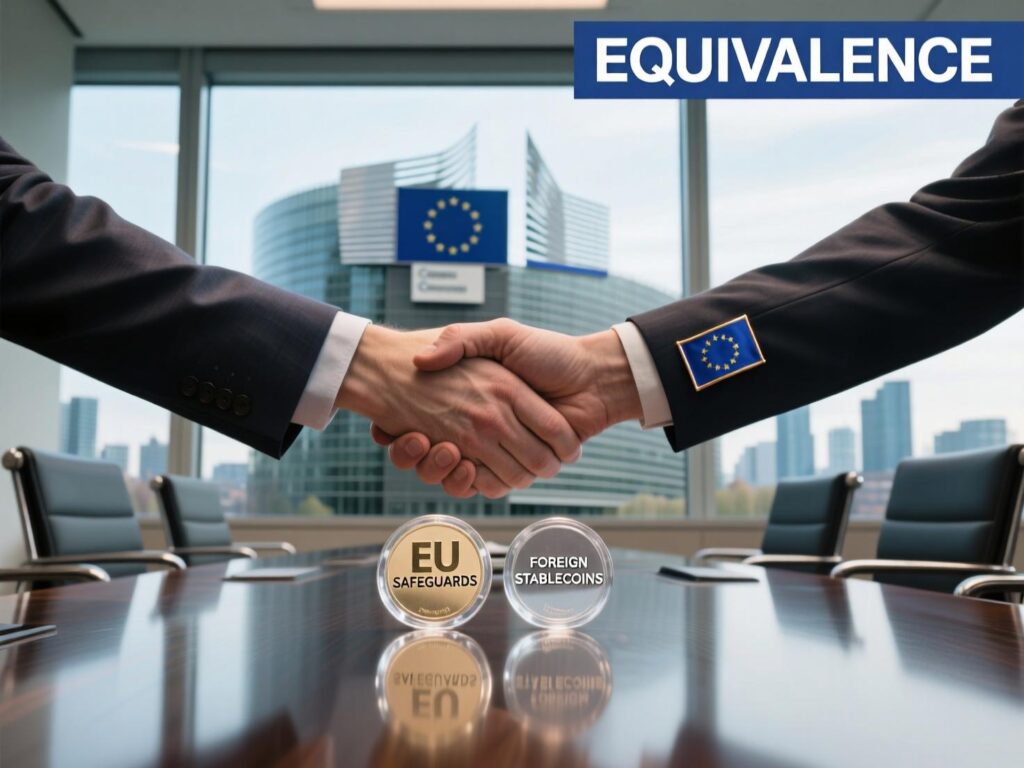 Equivalence framework explaining EU safeguards for foreign stablecoins