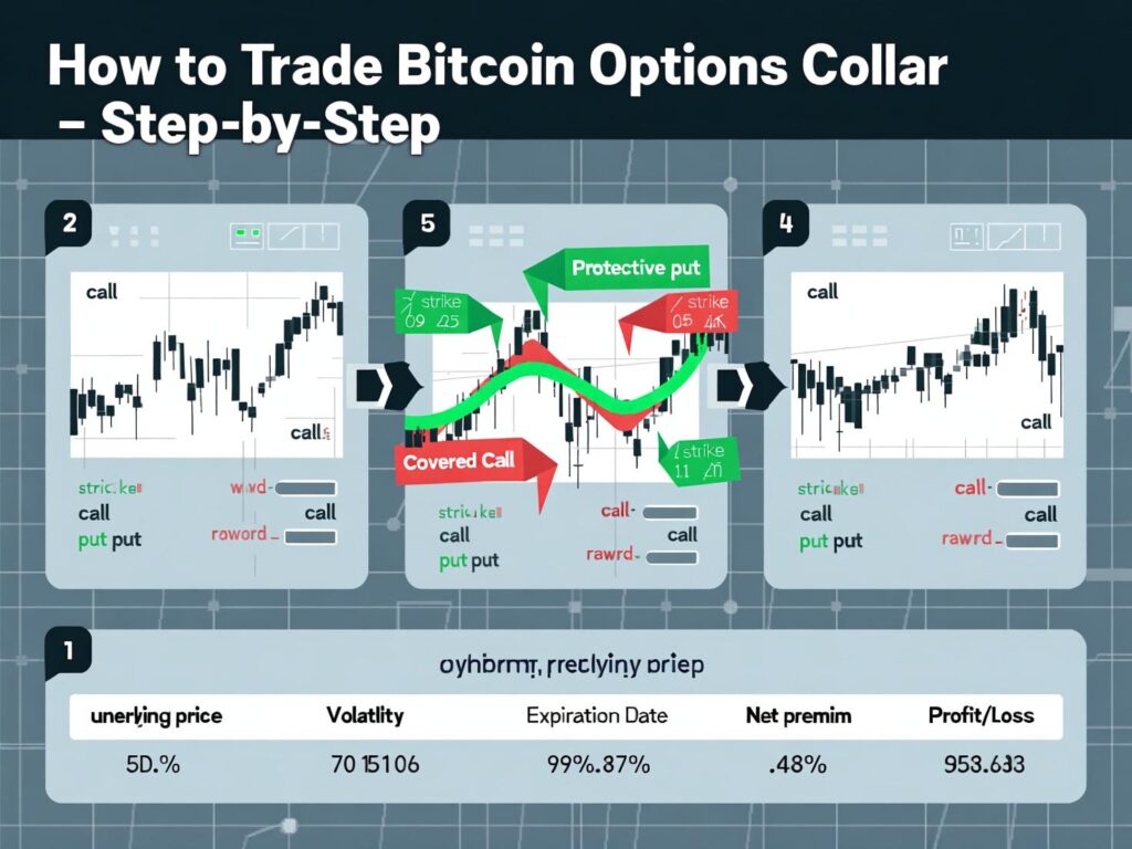 Step flow of a 30–60 day BTC collar hedge.