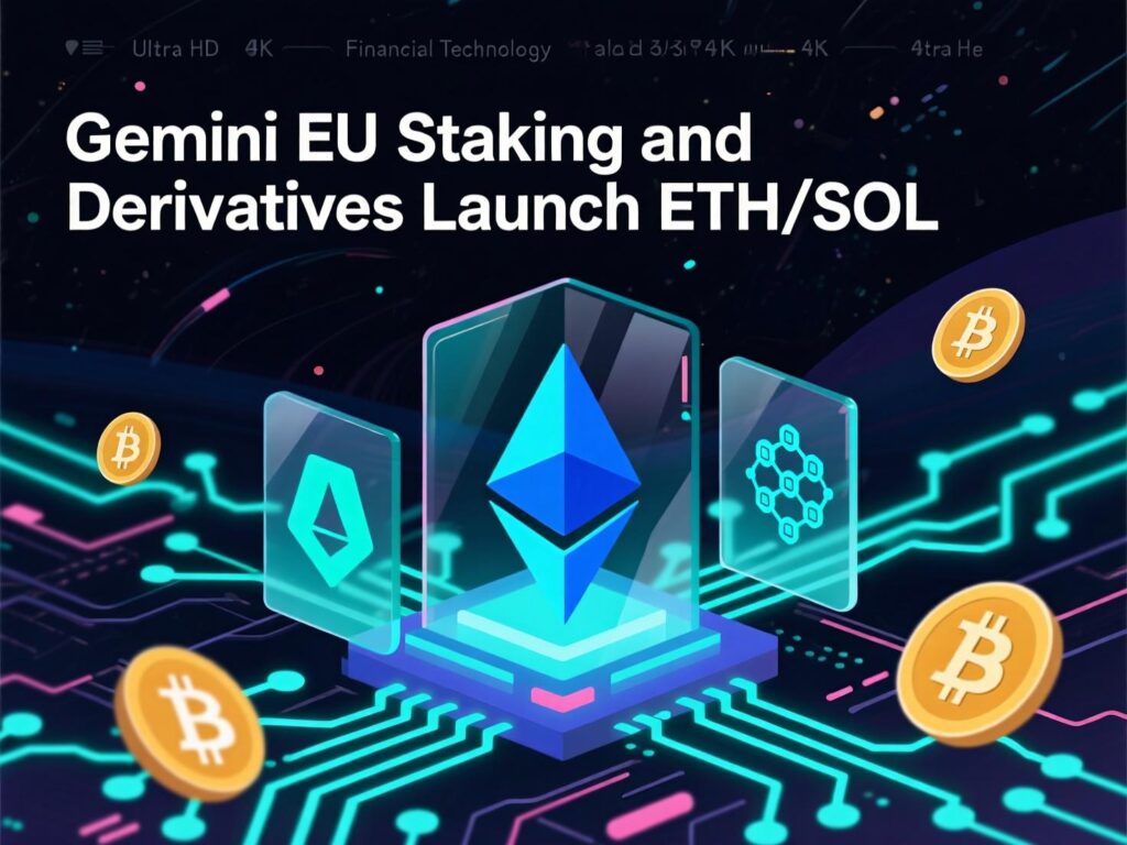 "ETH and SOL staking in Gemini EU staking and derivatives launch"