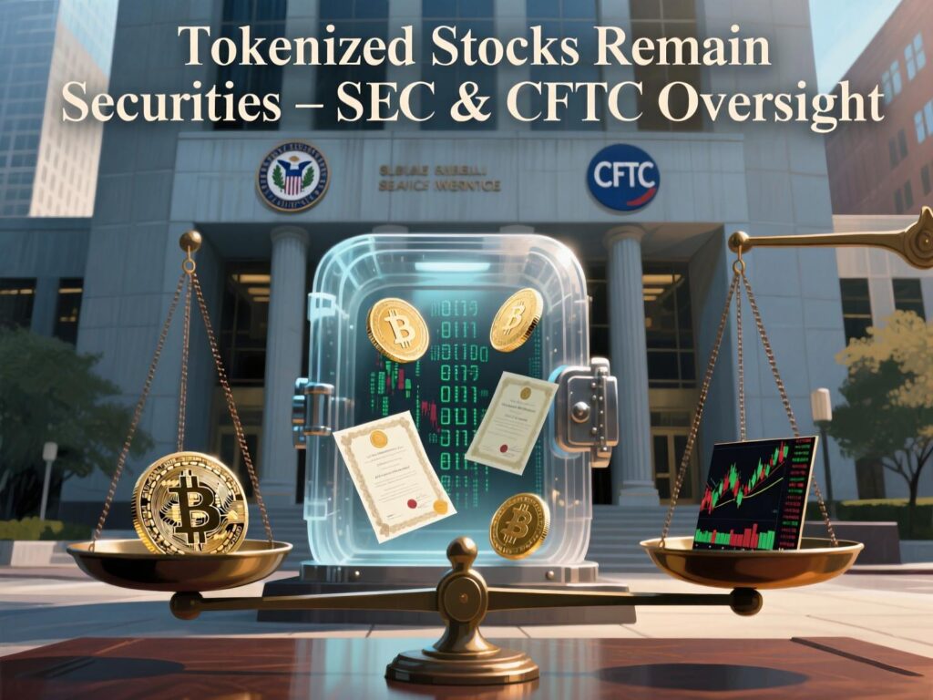 “SEC and CFTC roles clarified as tokenized stocks remain securities”