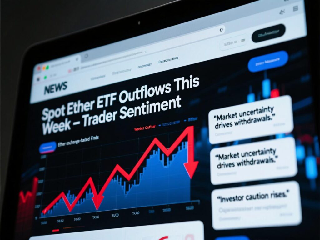 Trader sentiment vs price during spot Ether ETF outflows this week