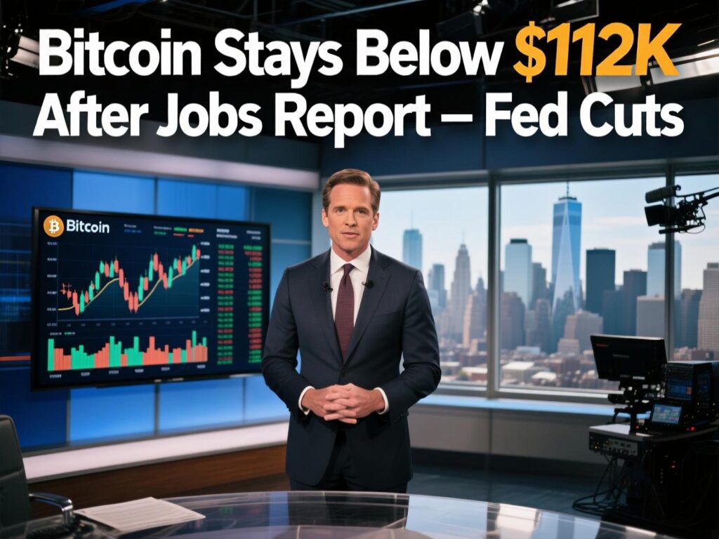 “Fed cut bets rise while bitcoin stays below $112K after jobs report”