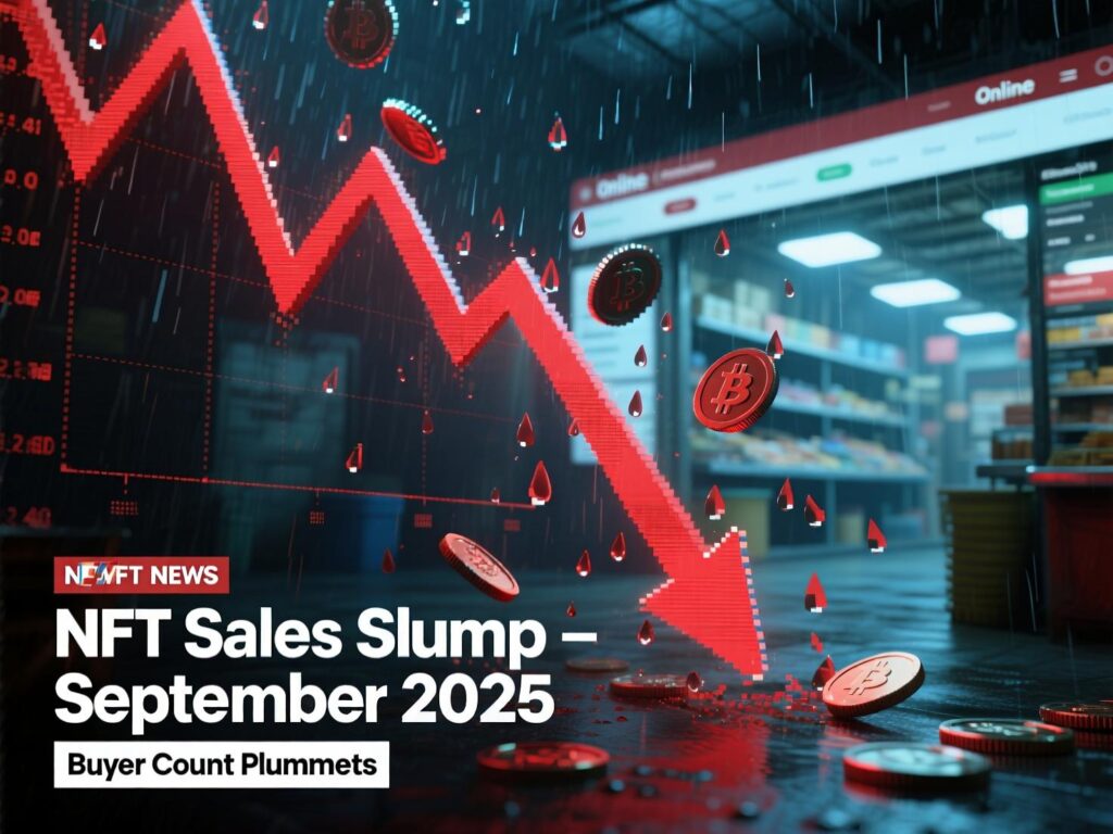 “Unique buyers fall to 199,821 during NFT sales slump September 2025”