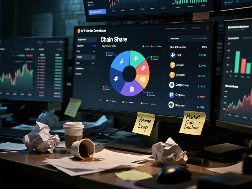 “Chain-level market share shifts during NFT sales slump September 2025”