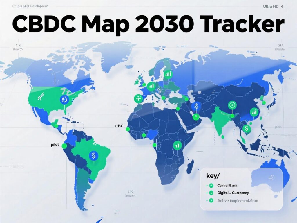 Crypto Predictions for 2030 3 World map of CBDC pilots and launches supporting crypto predictions 2030.