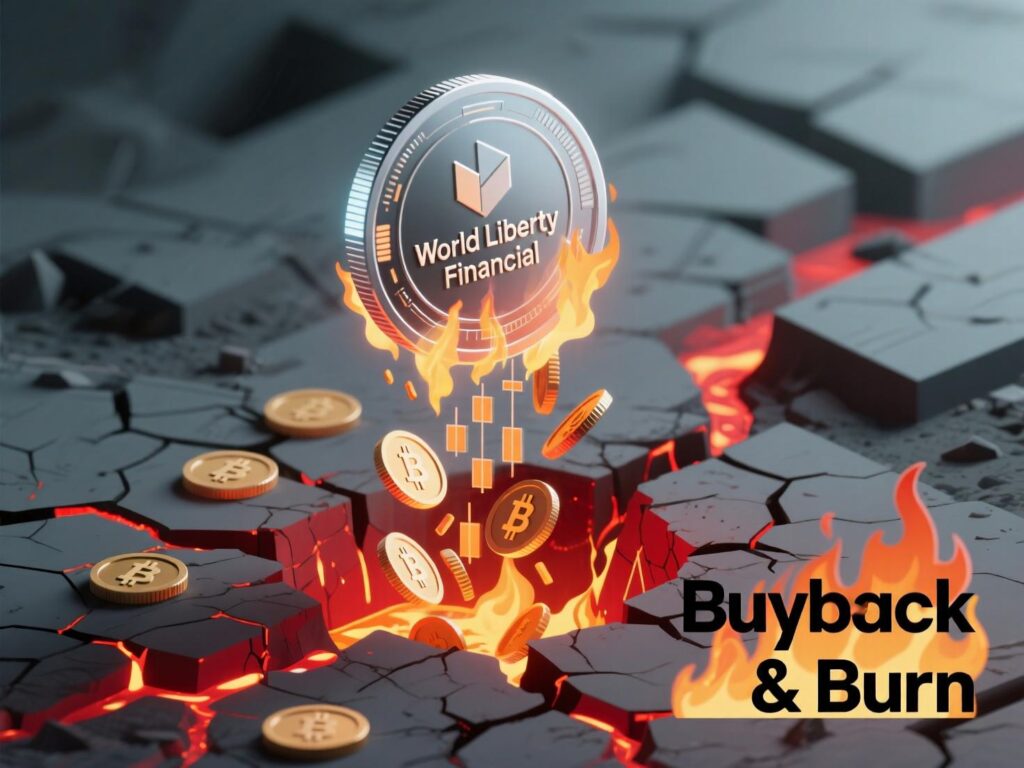“Deflationary supply curve from the World Liberty Financial token buyback and burn”
