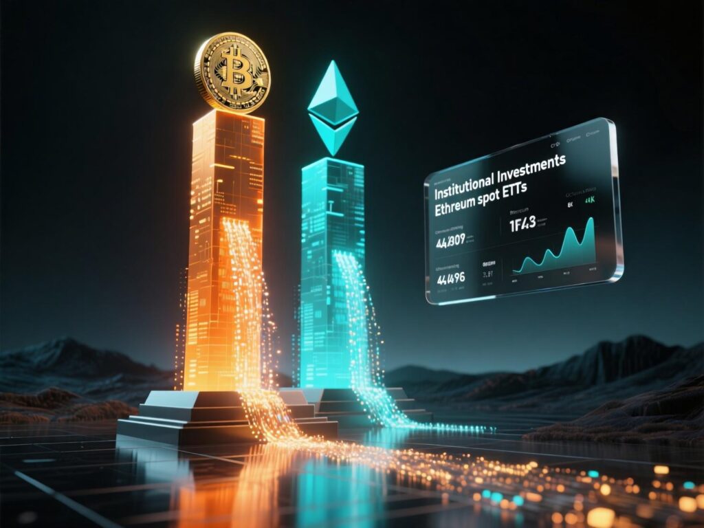 “Institutional investors discuss Bitcoin and Ethereum spot ETF inflows.”