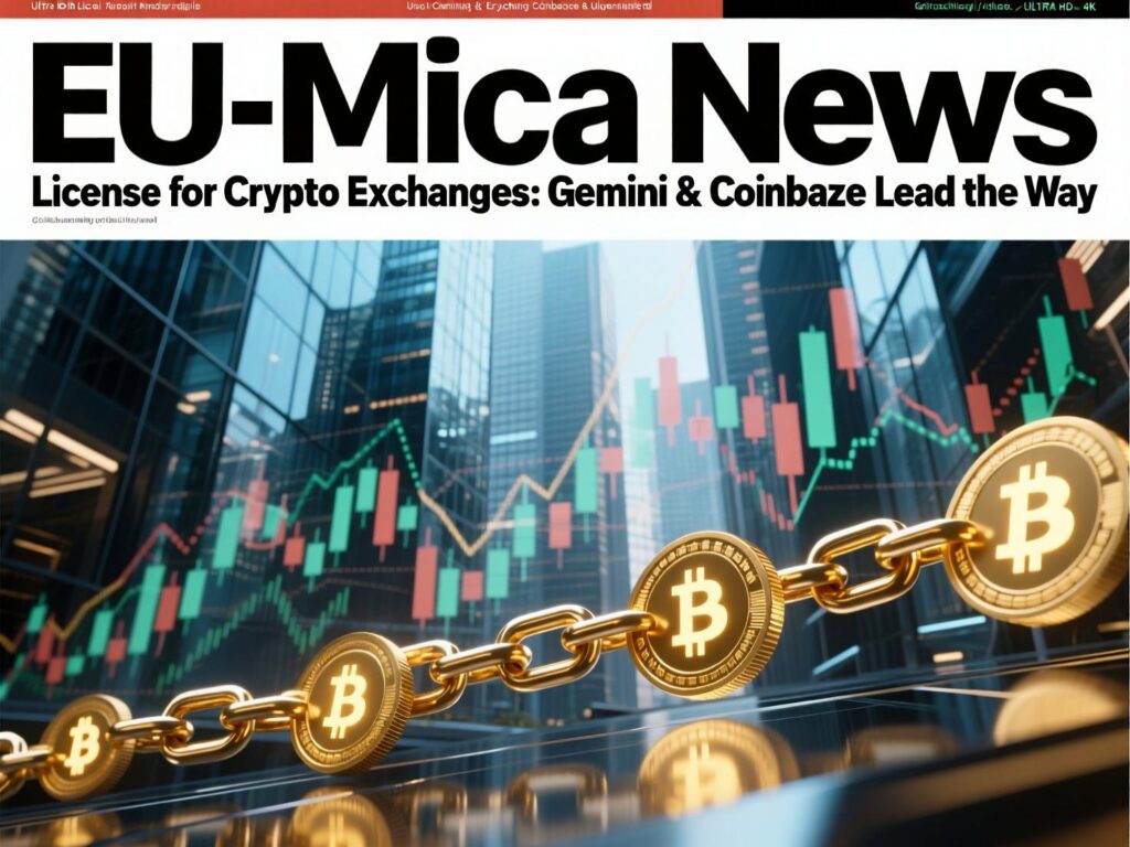 Secure custody vault concept tied to the EU MiCA license for crypto exchanges.