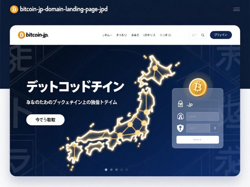 Bitcoin.jp domain splash page concept