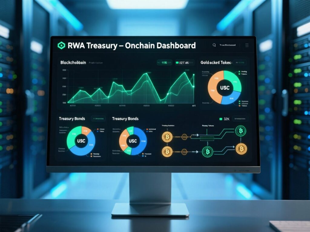 Tokenized Treasuries and RWAs dashboard for crypto crowdfunding treasuries.”