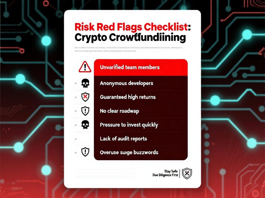 “Checklist of risk red flags for crypto crowdfunding investors.”