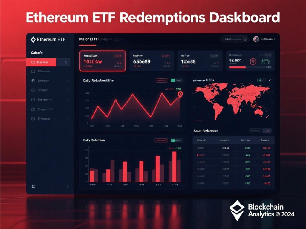 “Ethereum ETF redemptions shown on ETF flow dashboard”