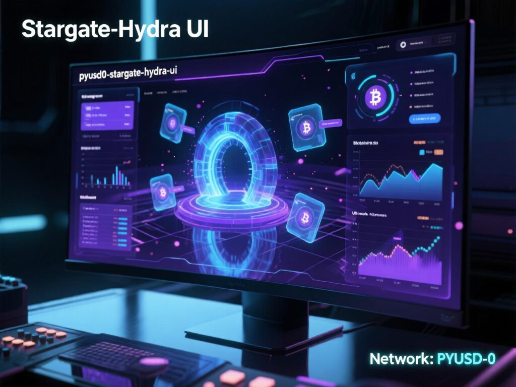“Stargate Hydra UI initiating PYUSD0 transfer between chains”