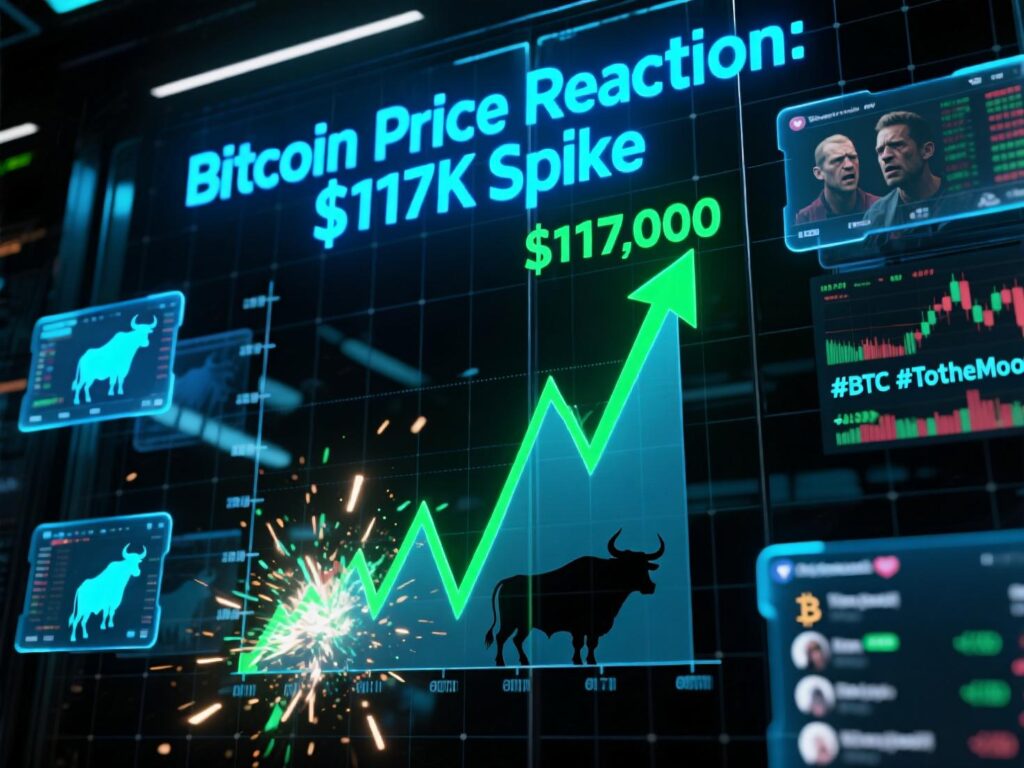 Bitcoin price spike to $117,000 around rate-cut window