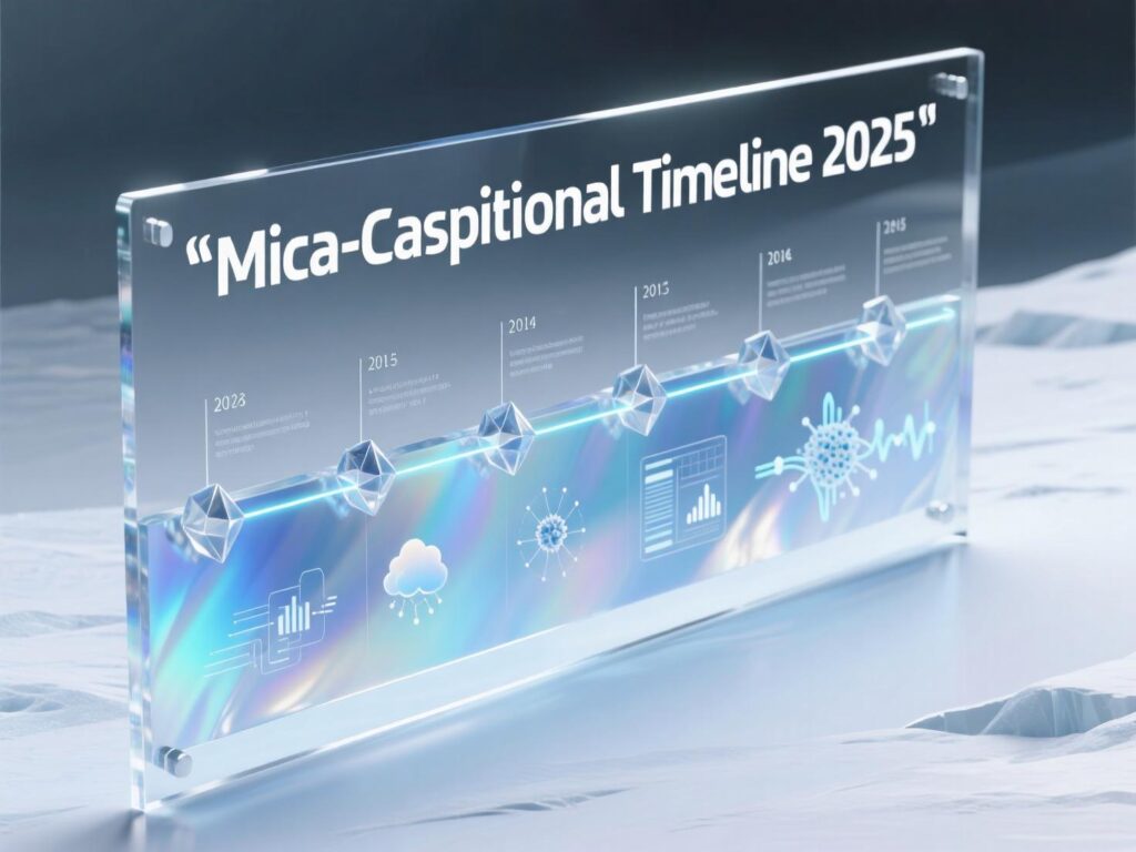 MiCA CASP timeline showing 2024–2025 transitional windows impacting DAOs. Placement: Below H3 “European Union (MiCA)”