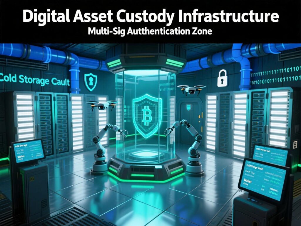 Institutional digital-asset custody infrastructure illustration