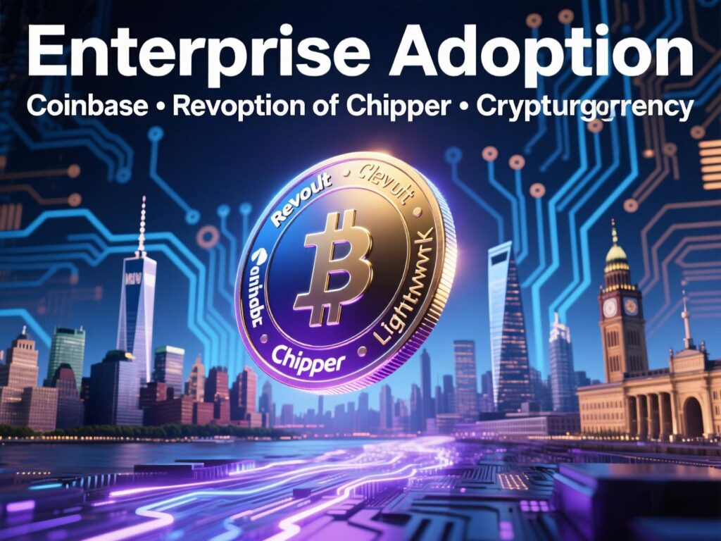 Bitcoin Lightning Network Updates 5 “Enterprise adoption highlights: Coinbase, Revolut, Chipper Cash using Lightning” Placement: Below H2: Enterprise Adoption