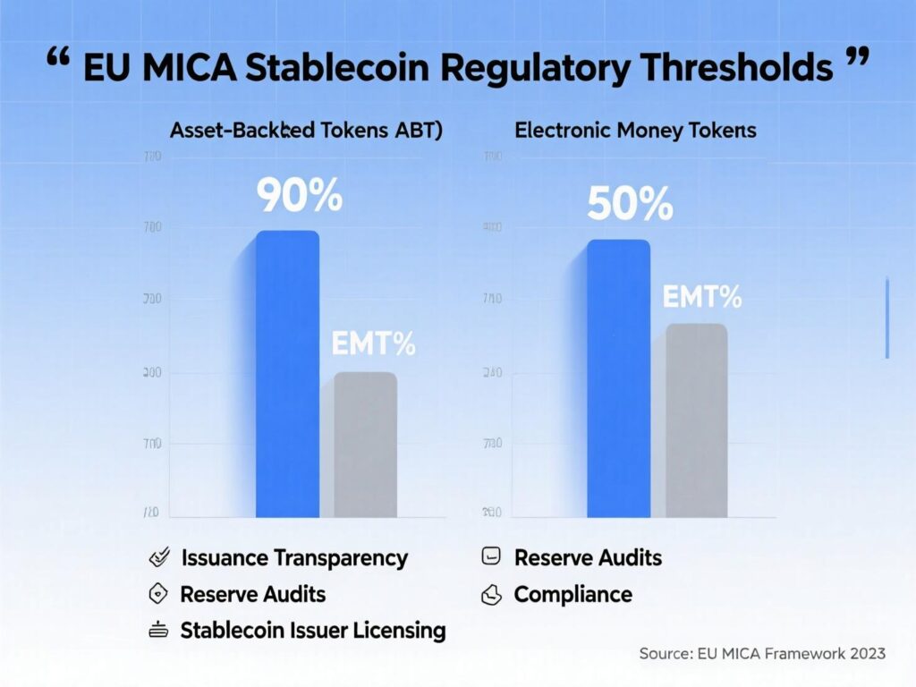 South Korea flags record suspicious crypto transactions in 2025: Report 3 Diagram of EU MiCA daily stablecoin thresholds