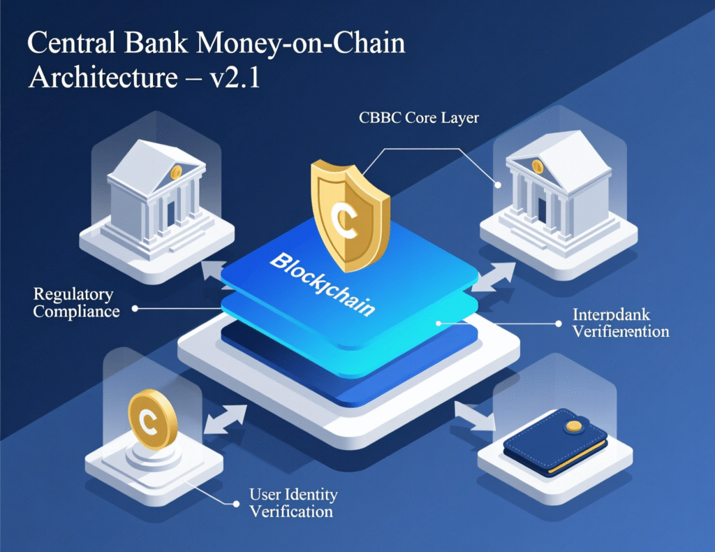 High-level diagram of central-bank-money settlement on distributed ledger