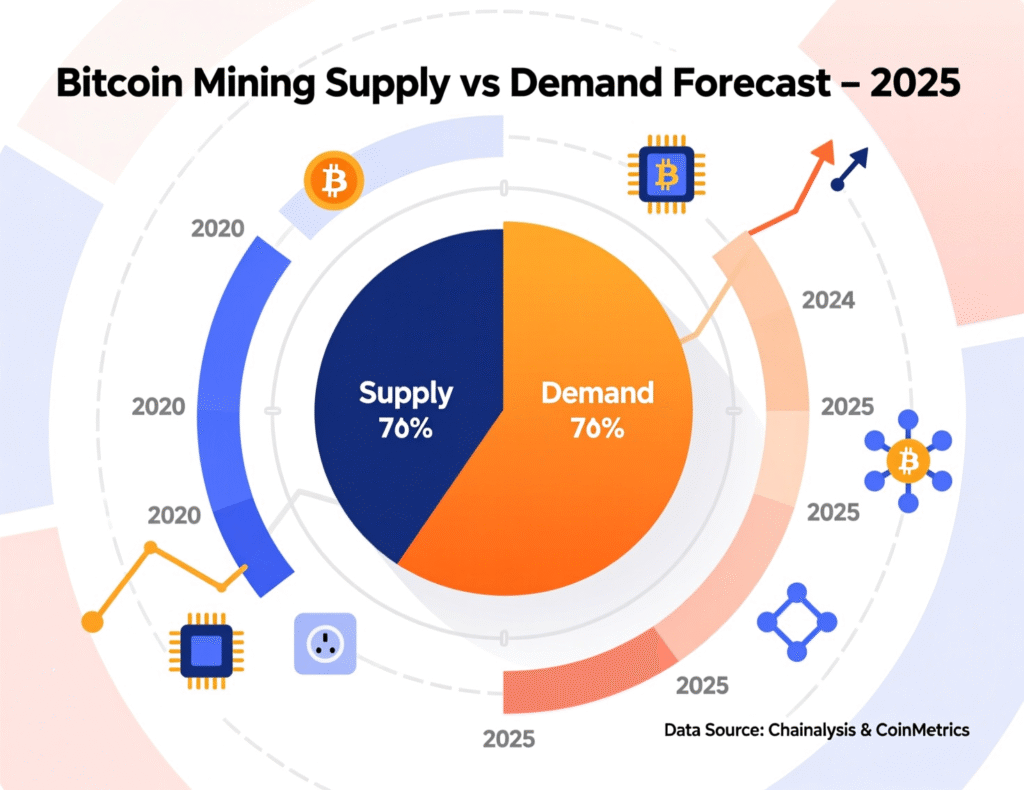Miner issuance versus institutional demand comparison