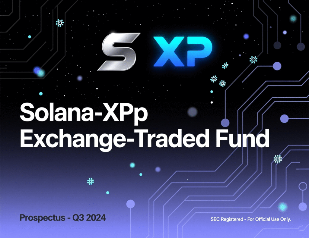 “Sample prospectus pages for Solana and XRP ETFs”