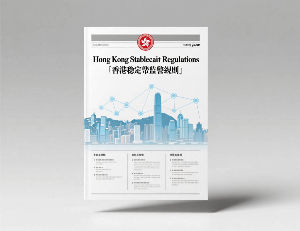 Hong Kong government gazette symbolizing stablecoin rules