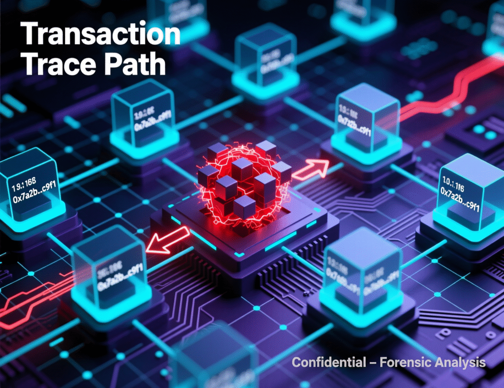 Elliptic Warns of Industrial-Scale Pig Butchering Scams Laundering Through Crypto 3 Blockchain graph showing traced consolidation wallets