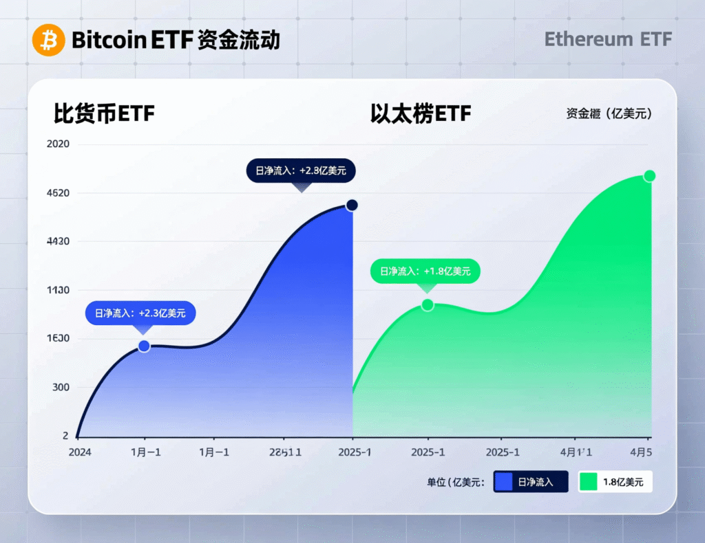 “Comparison of weekly flows between Bitcoin and Ether ETFs”