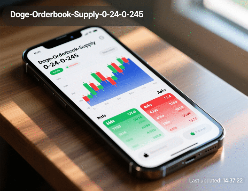 Order book heatmap highlighting sell walls between $0.24 and $0.245