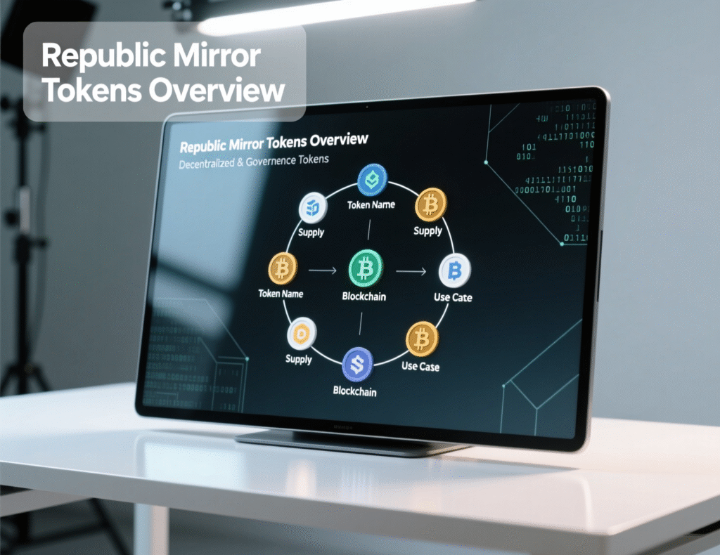 Informational graphic summarizing Republic Mirror Tokens