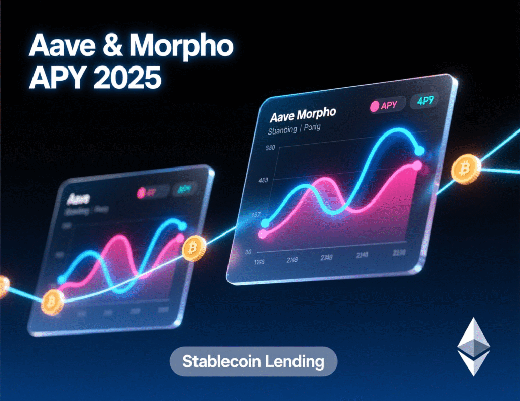 Crypto Passive Income Ideas for 2025 3 “Stablecoin lending APYs on Aave and Morpho in 2025 used for crypto passive income.”