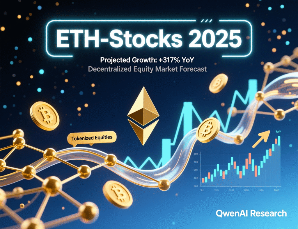 Chart showing growth of tokenized equities in 2025