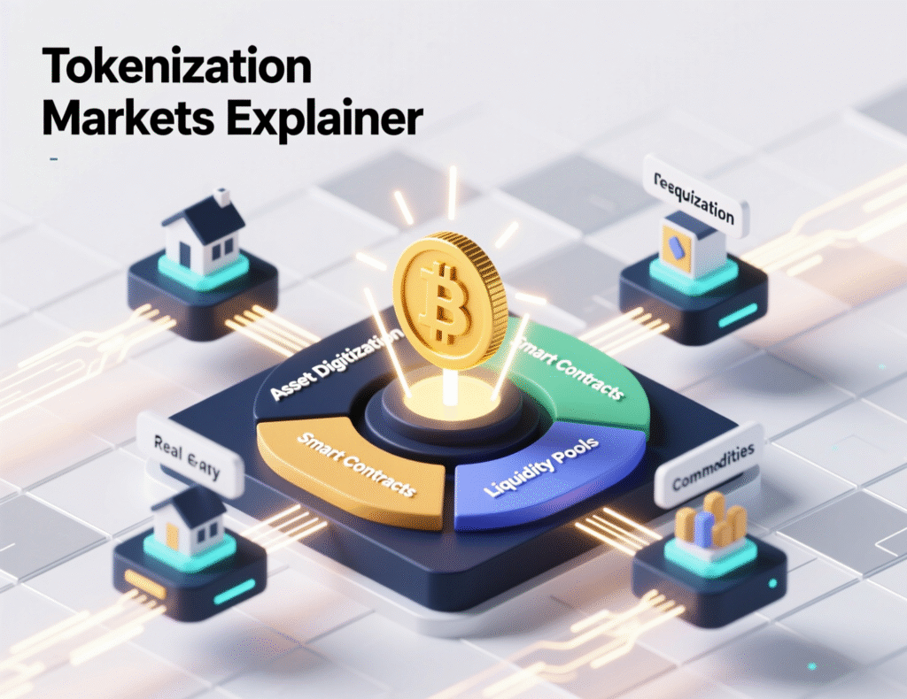 Illustration of tokenized assets across payments and securities