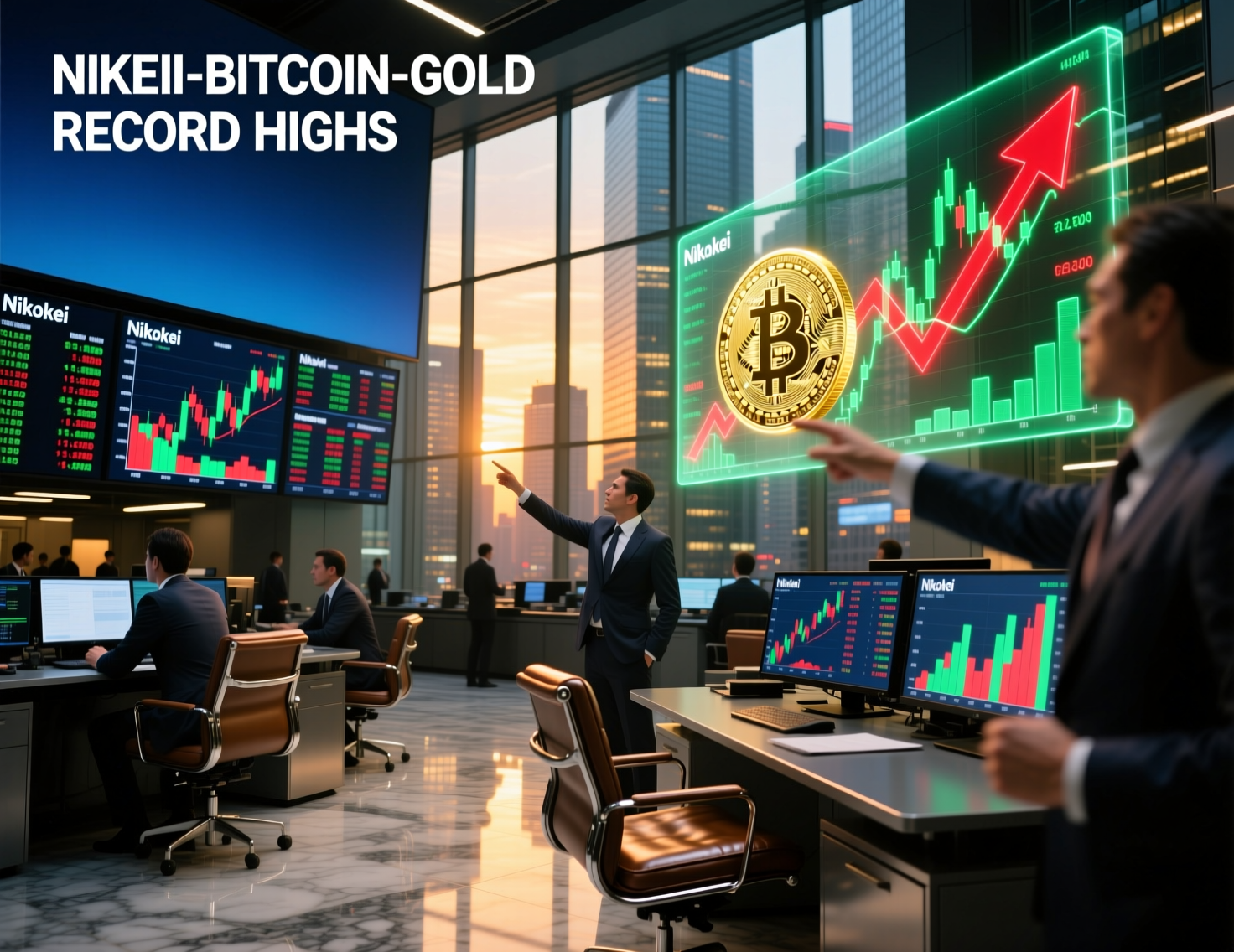 Nikkei bitcoin gold record highs on cross-asset rally in Tokyo”