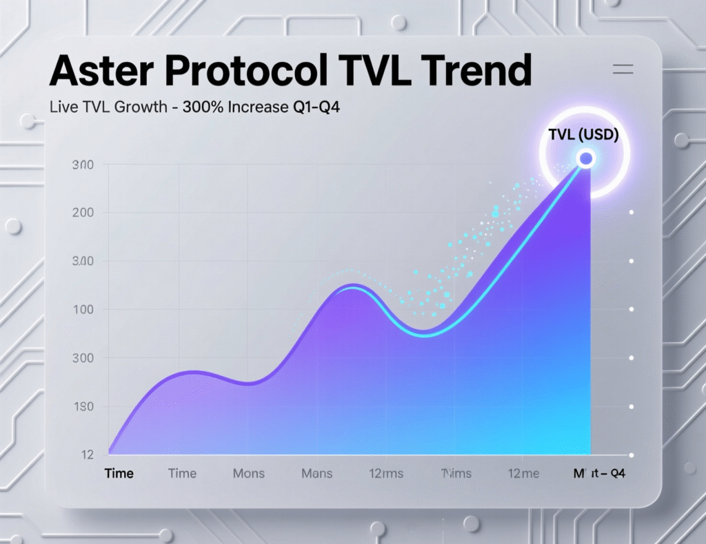 Aster Protocol TVL trend on DeFiLlama