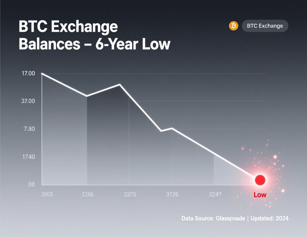 Bitcoin Breaks $126K, What For XRP, ETH, ADA as Shutdown Fears Keep Bulls in Control 2 “Bitcoin exchange balances at six-year low”