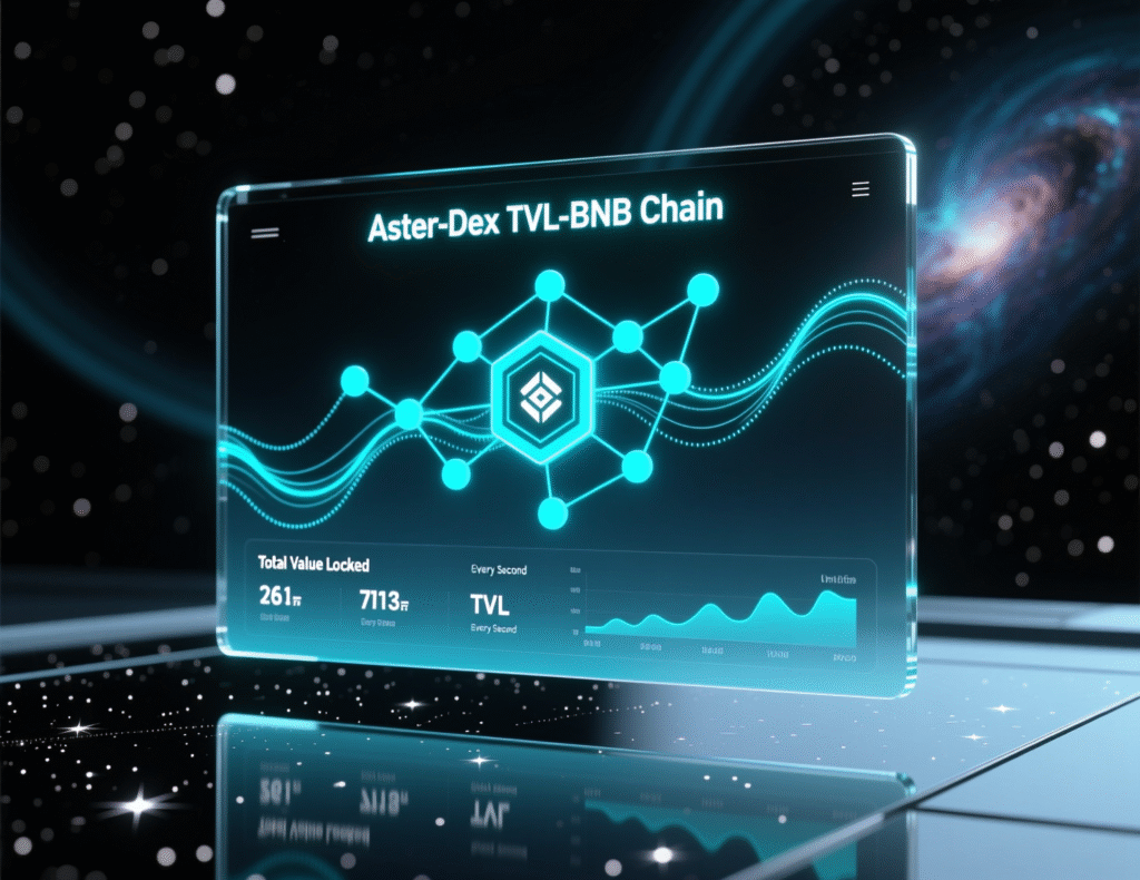 Aster DEX TVL growth across chains with BNB share