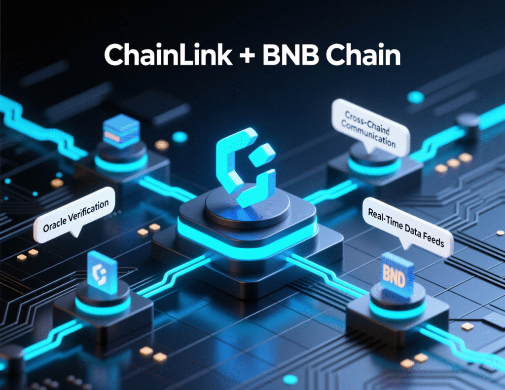 Chainlink–BNB Chain data feeds announcement graphic