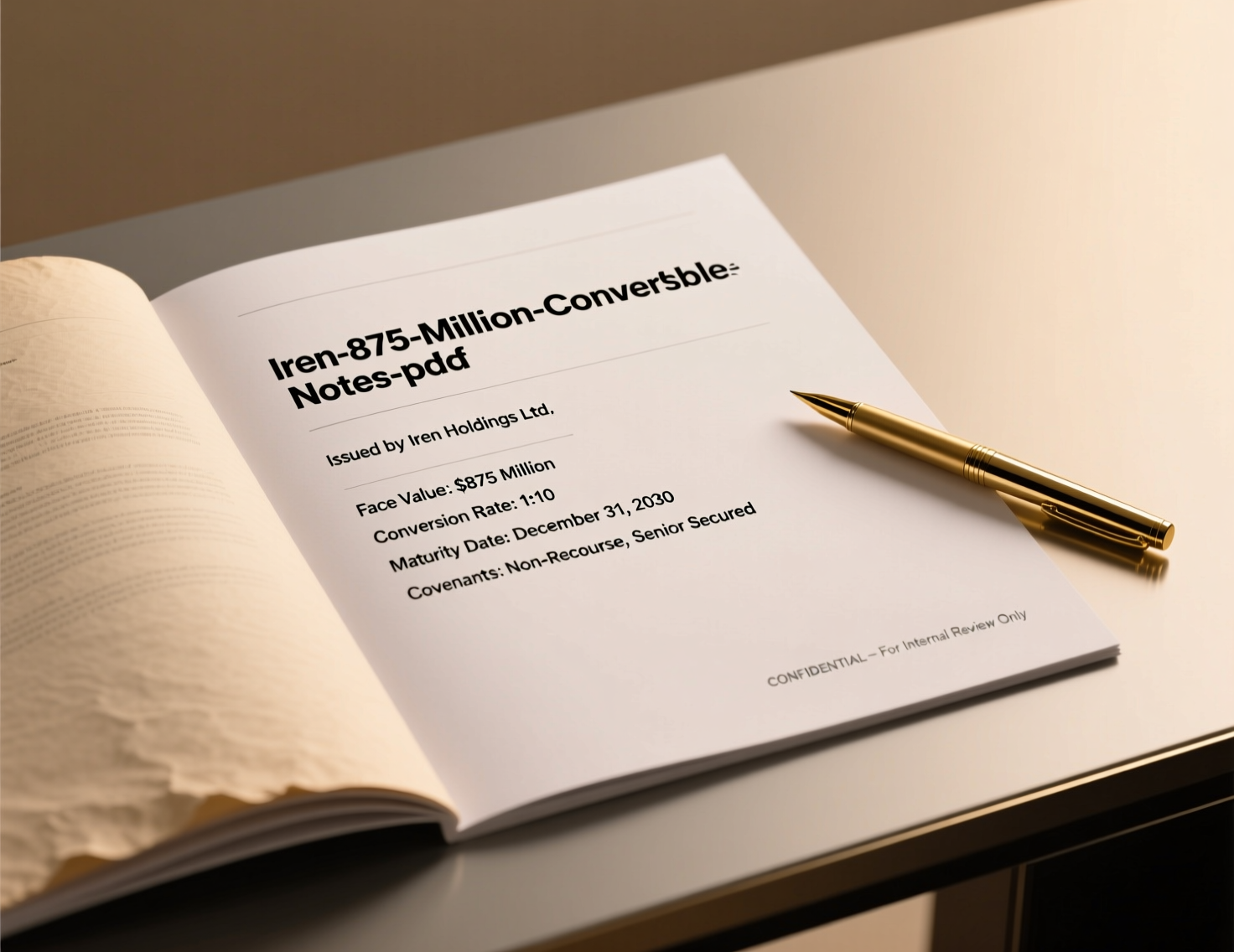 IREN $875 million convertible notes announcement with market reaction