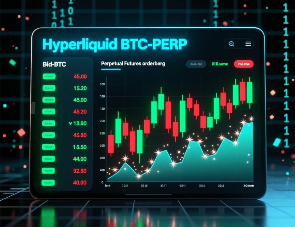 Hyperliquid BTC perpetuals order book visual