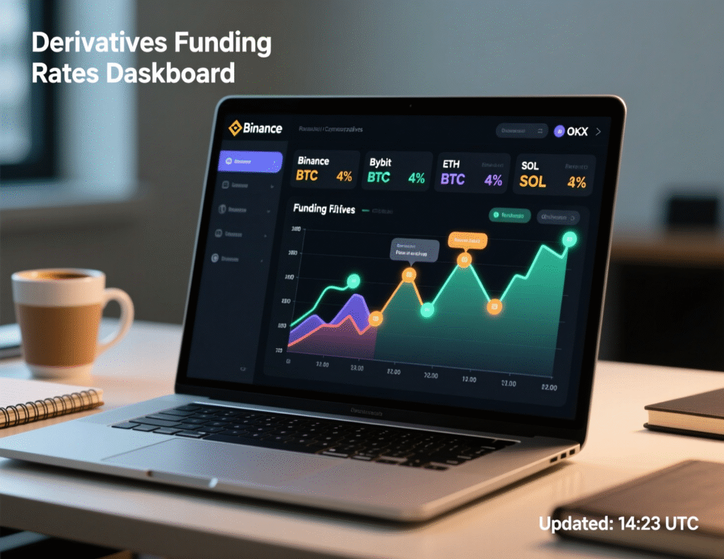 Aggregated BTC funding rates showing mild positive bias