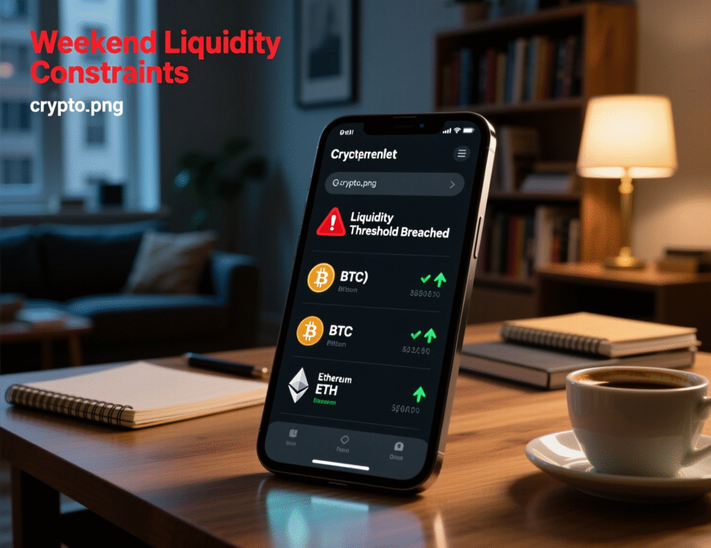 Weekend liquidity constraints affecting crypto trading